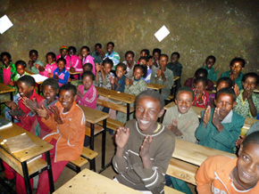 Classroom with furniture